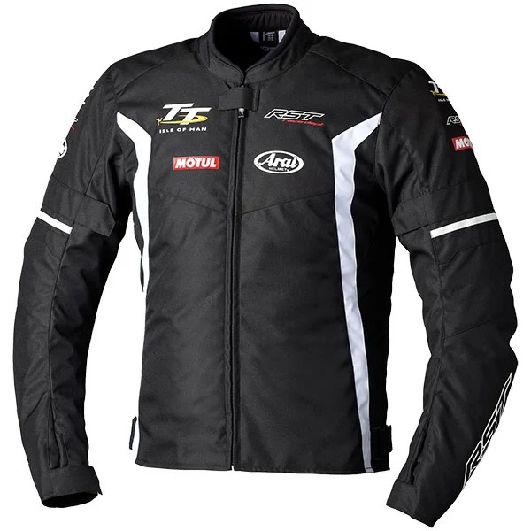 RST RST IOM TT Team Evo CE Textile Jacket - Black / White